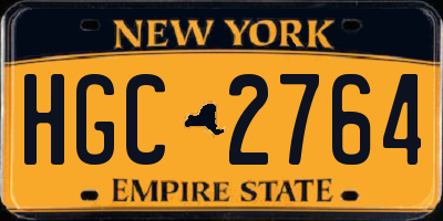 NY license plate HGC2764