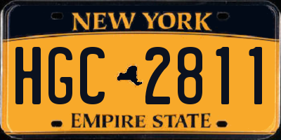 NY license plate HGC2811
