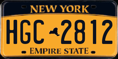 NY license plate HGC2812