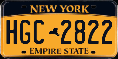 NY license plate HGC2822