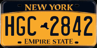 NY license plate HGC2842