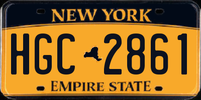 NY license plate HGC2861