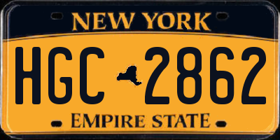 NY license plate HGC2862