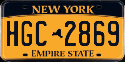 NY license plate HGC2869