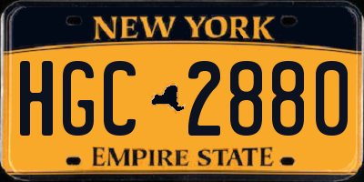 NY license plate HGC2880