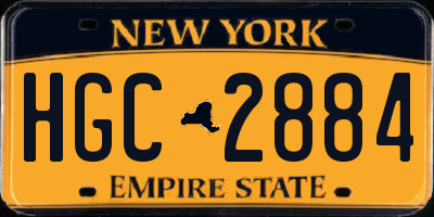 NY license plate HGC2884