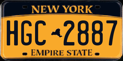 NY license plate HGC2887