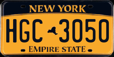 NY license plate HGC3050