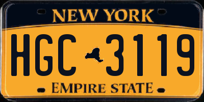 NY license plate HGC3119
