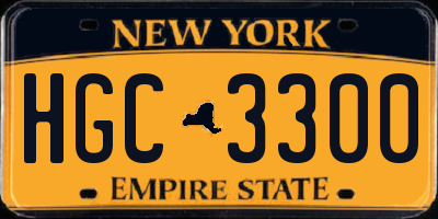 NY license plate HGC3300