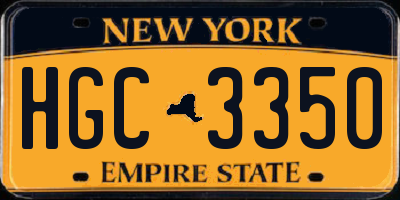 NY license plate HGC3350