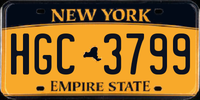 NY license plate HGC3799