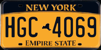NY license plate HGC4069