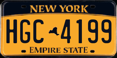 NY license plate HGC4199