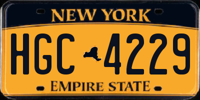 NY license plate HGC4229