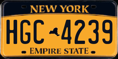 NY license plate HGC4239