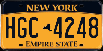 NY license plate HGC4248