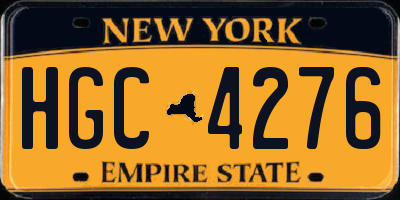 NY license plate HGC4276