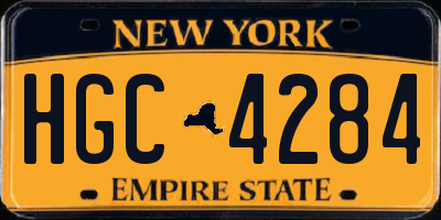 NY license plate HGC4284