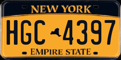 NY license plate HGC4397