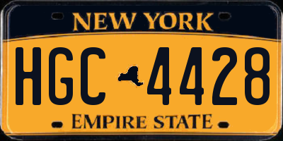 NY license plate HGC4428