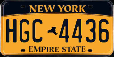 NY license plate HGC4436