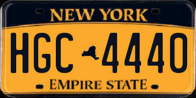 NY license plate HGC4440