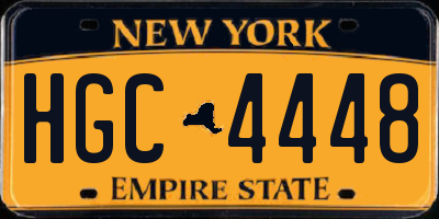 NY license plate HGC4448