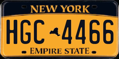 NY license plate HGC4466