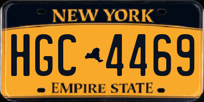 NY license plate HGC4469