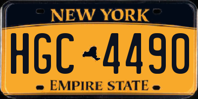 NY license plate HGC4490