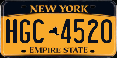 NY license plate HGC4520