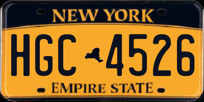 NY license plate HGC4526