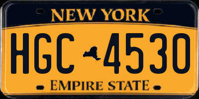 NY license plate HGC4530