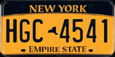 NY license plate HGC4541