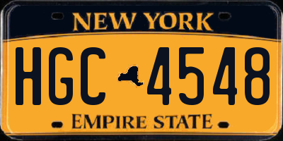 NY license plate HGC4548