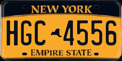 NY license plate HGC4556