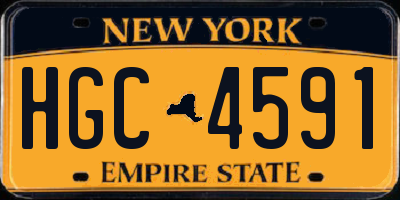 NY license plate HGC4591