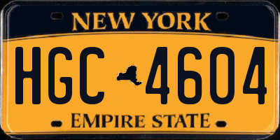 NY license plate HGC4604