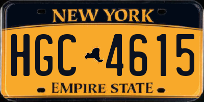 NY license plate HGC4615