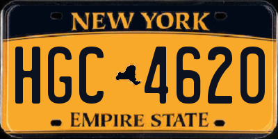 NY license plate HGC4620