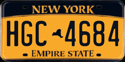 NY license plate HGC4684