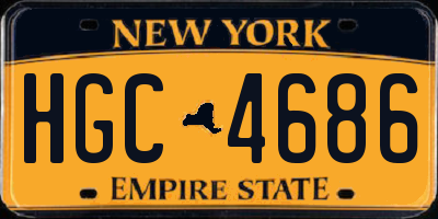 NY license plate HGC4686