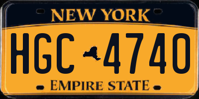 NY license plate HGC4740