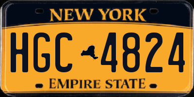NY license plate HGC4824