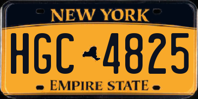 NY license plate HGC4825