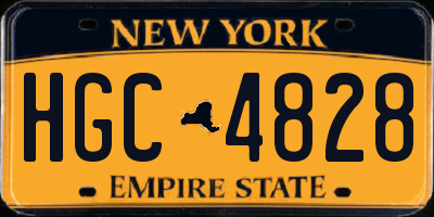 NY license plate HGC4828