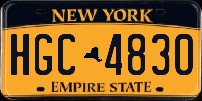 NY license plate HGC4830