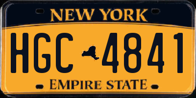 NY license plate HGC4841