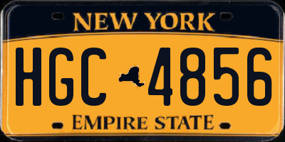 NY license plate HGC4856